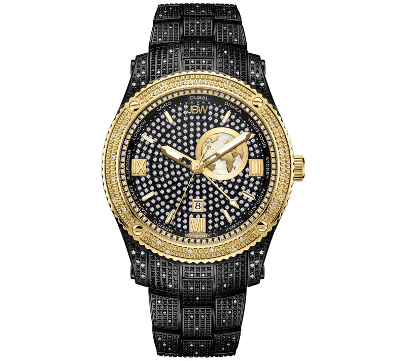 JBW Men's Jet Setter 1.00 ctw Diamond Black Ion-Plated Watch — Main view