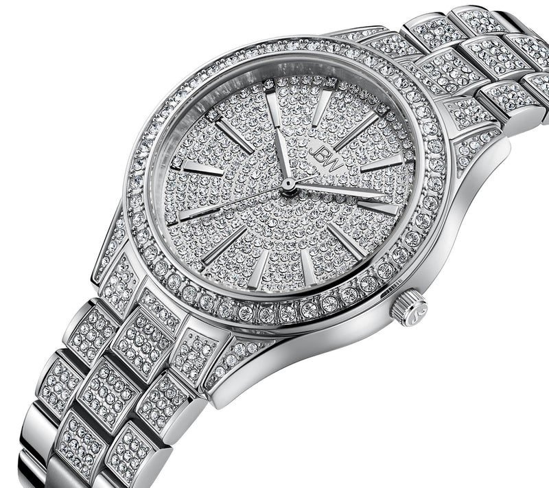 JBW Women's Cristal 1/10 cttw Diamond StainlessWatch — View 2