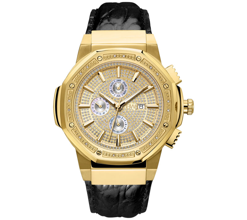 JBW Men's Saxon 1/7 cttw Diamond 18K Gold-Plated Watch — Main view
