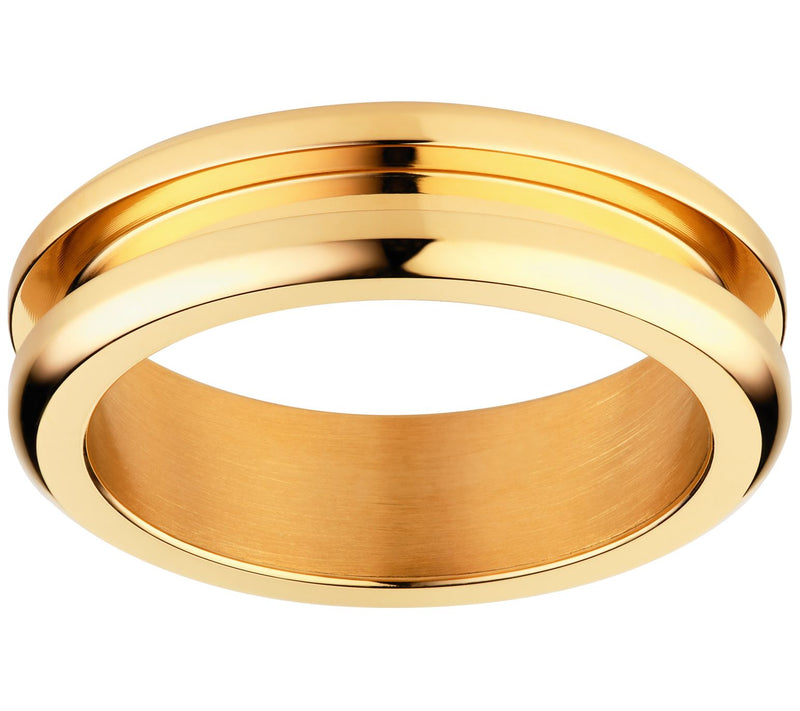 Bering Goldtone & Stainless Interchangeable Ring Set — View 2