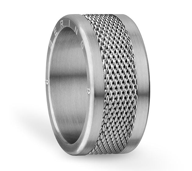 Bering Black IP-Plated & Stainless Interchangeable Ring Set — View 5