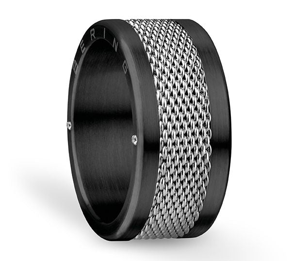Bering Black & Stainless Interchangeable Ring Set — View 5