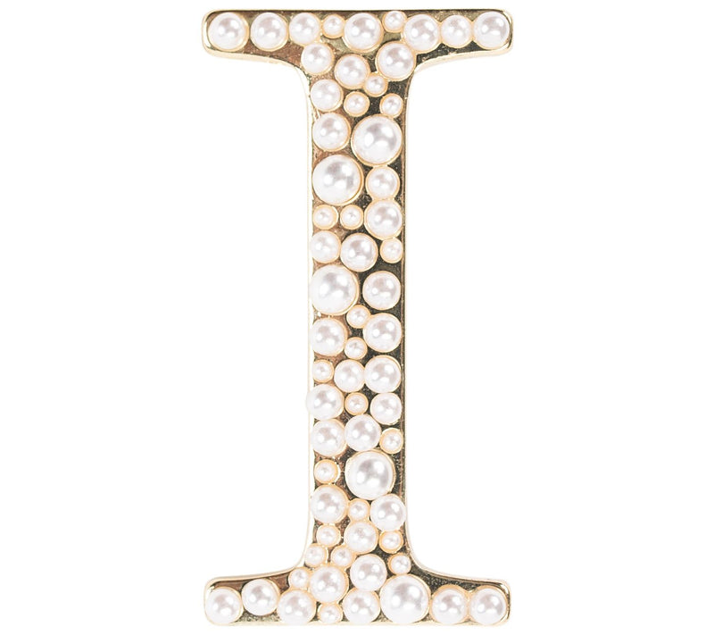Violet & Brooks Simulated Pearl Letter Brooch — View 17
