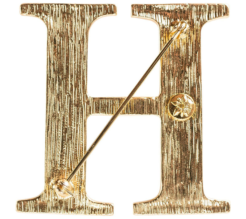 Violet & Brooks Simulated Pearl Letter Brooch — View 54