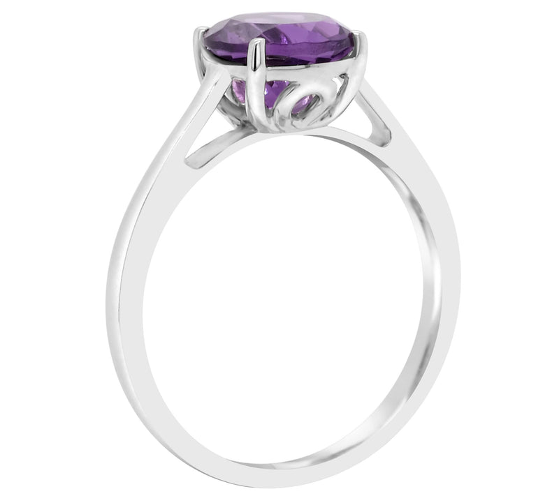 Sterling Silver Round Gemstone Ring — View 10