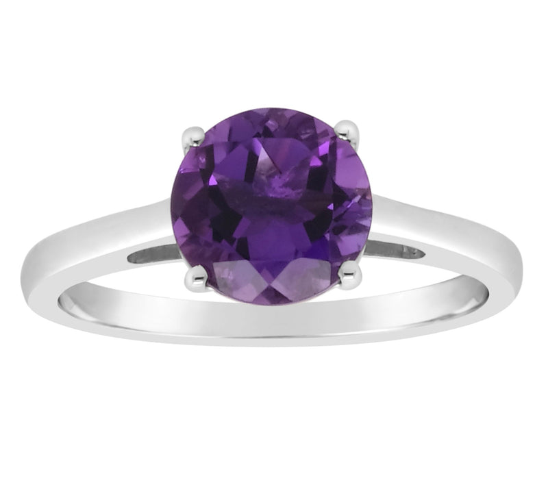 Sterling Silver Round Gemstone Ring — View 5