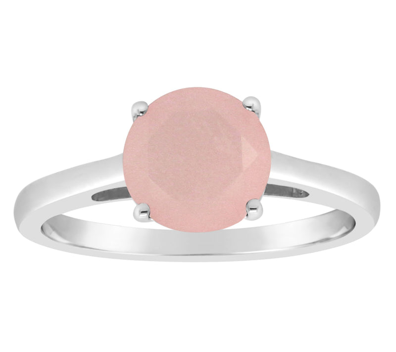 Sterling Silver Round Gemstone Ring — View 7