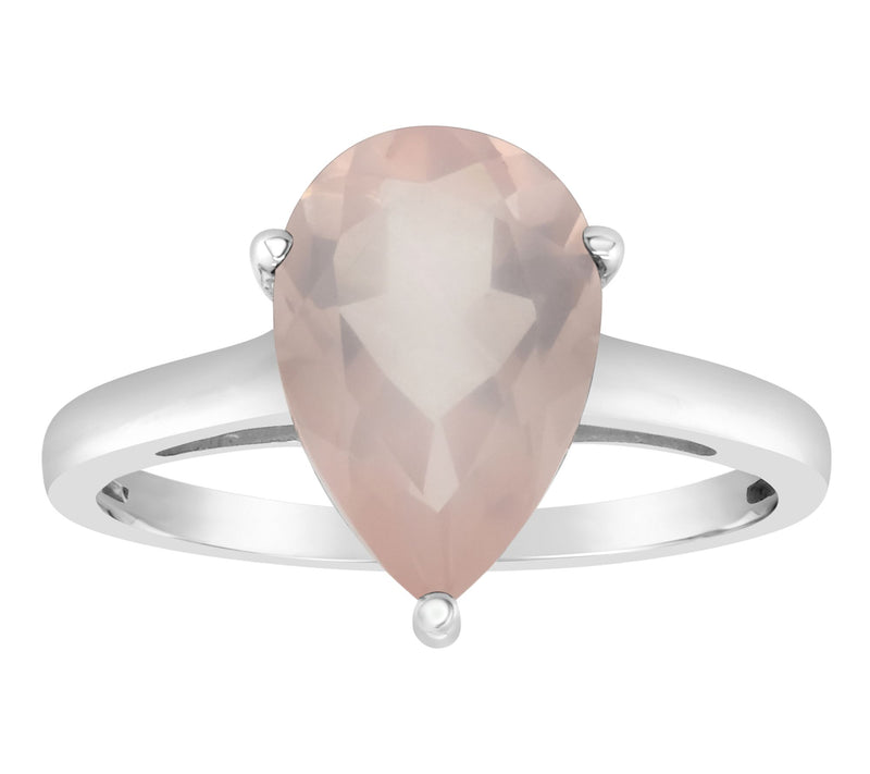 Sterling Silver Pear-Shaped Gemstone Ring — View 5