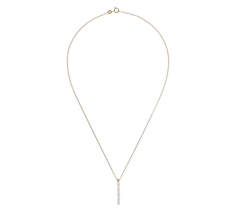 Diamonique 1 cttw Linear Drop Necklace, Sterling — View 8