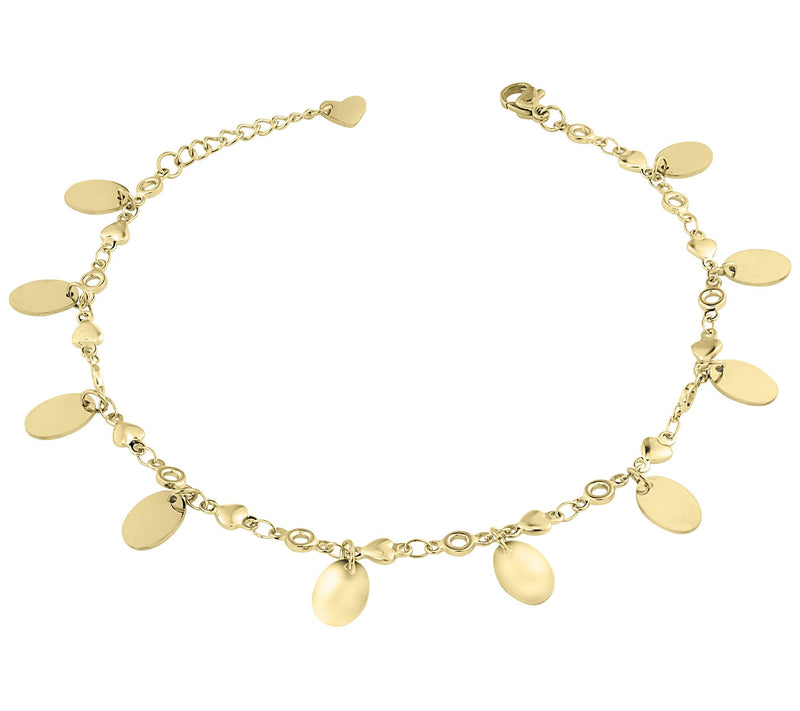 Steel by Design Multi Oval Disc Anklet — View 5