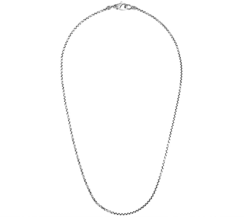 JAI Sterling Silver 2.7mm Box Chain 22"Necklace — View 2