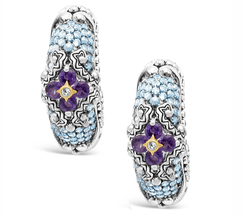 Barbara Bixby Sterling Silver/18K Gold GemstoneEarrings — View 3