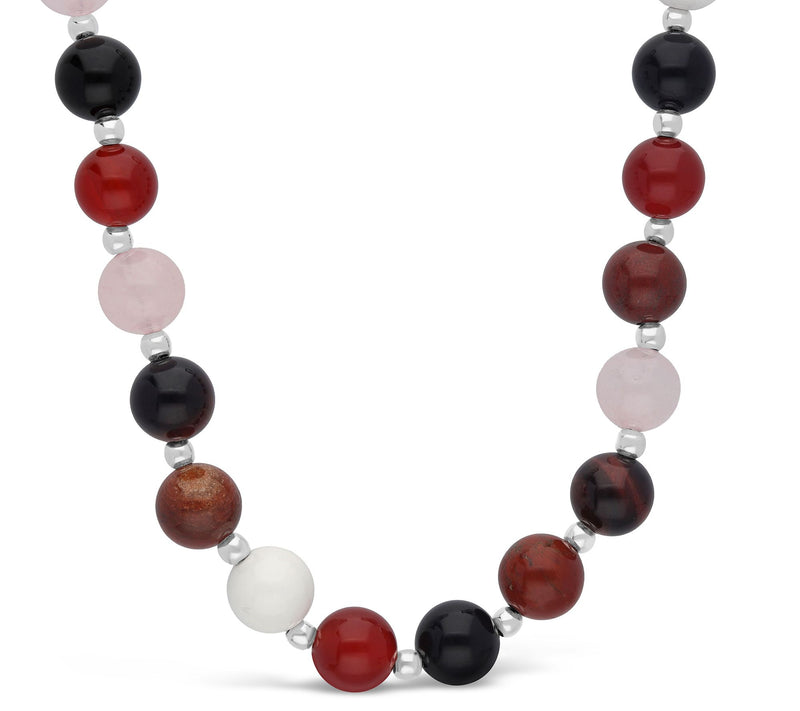 Elyse Ryan Sterling Silver Multi-Color Bead Neckalce — Main view