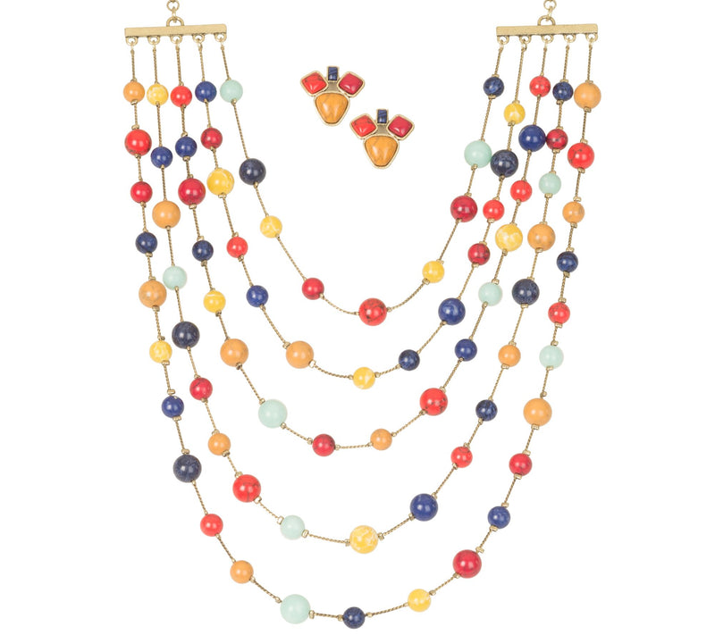 Linea by Louis Dell'Olio Chatelain Necklace a nd Earrings Set — View 9