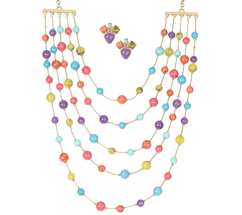 Linea by Louis Dell'Olio Chatelain Necklace a nd Earrings Set — Main view
