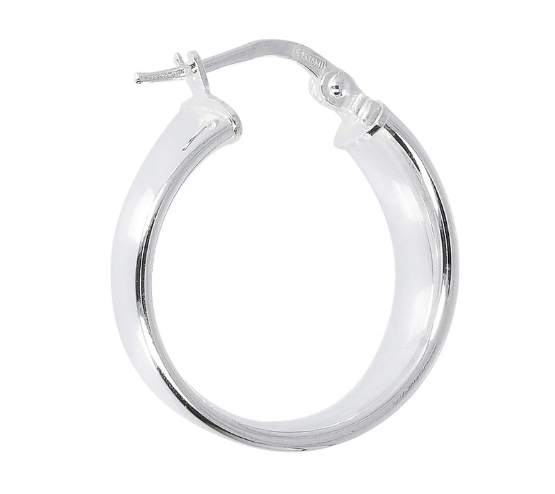 UltraFine Silver 3/4" Wide Round Hoop Earrings — View 2
