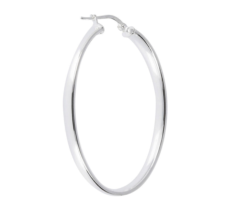 UltraFine Silver 1-3/4" Polished Oval Hoop Earrings — View 2