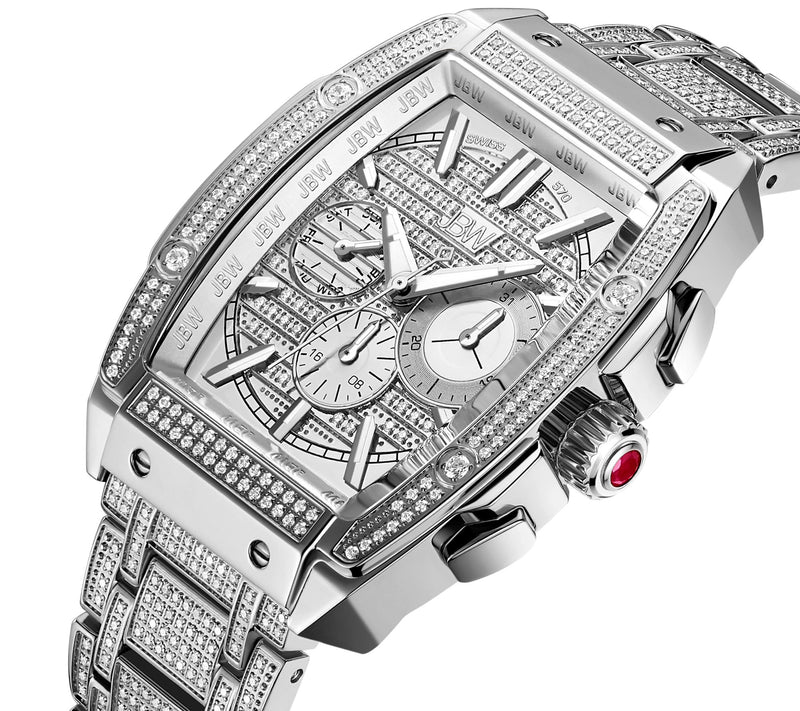 JBW Men's Echelon Platinum Series 2.85 cttw D i amond Watch — View 2