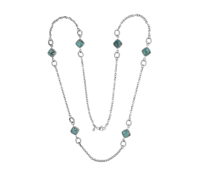 Tiffany Kay Herringbone Turquoise Station 36" N ecklace — View 2