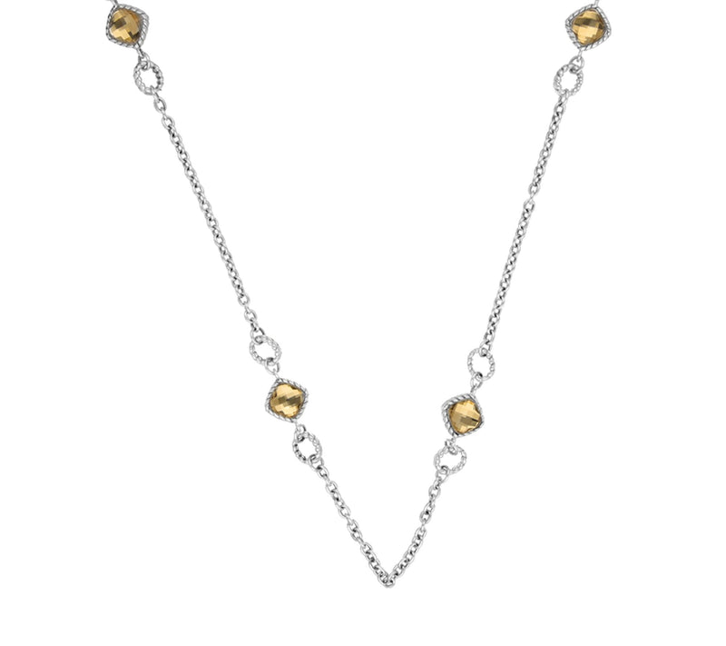 Tiffany Kay Studio Sterling Yellow Quartz Station 36" Necklace — Main view
