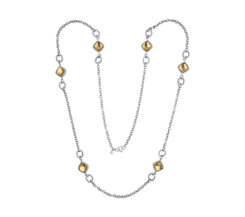 Tiffany Kay Studio Sterling Yellow Quartz Station 36" Necklace — View 2