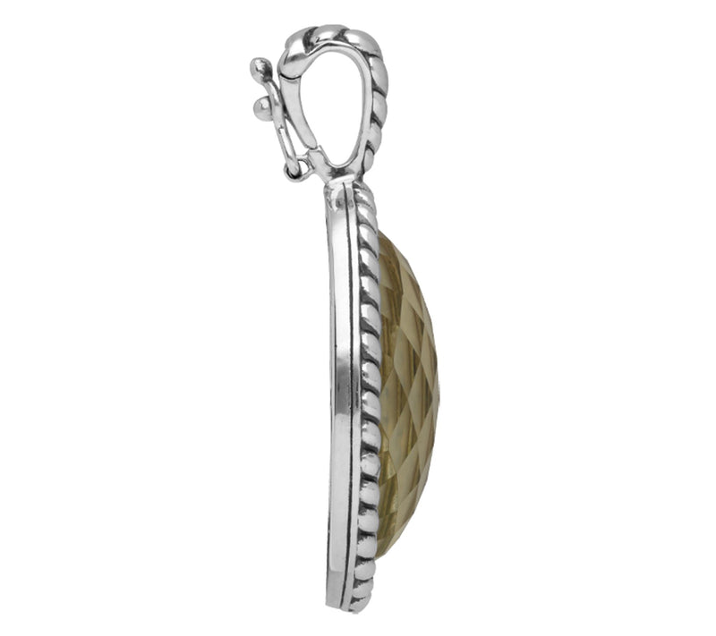 Tiffany Kay Studio Sterling Herringbone Oval Enhancer — View 3