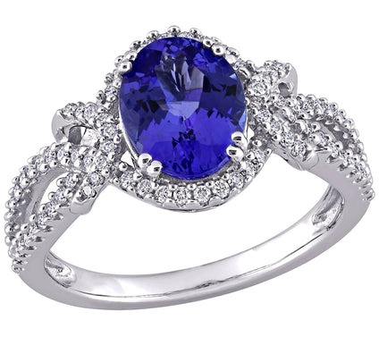 Bellini 14K 1.75 cttw Tanzanite & 1/3 cttw Diamond Ring