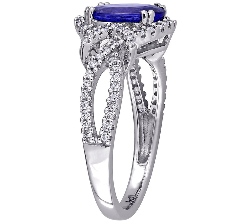 Bellini 14K 1.75 cttw Tanzanite & 1/3 cttw Diamond Ring — View 2