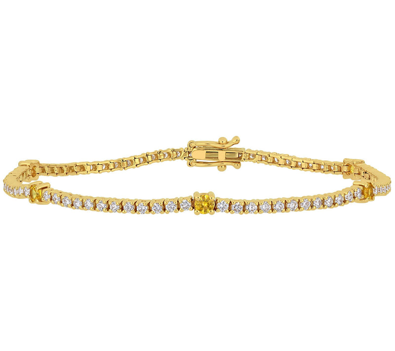 Bellini 14K 0.65 cttw Sapphire & 1.70 cttw Diamond Bracelet — Main view