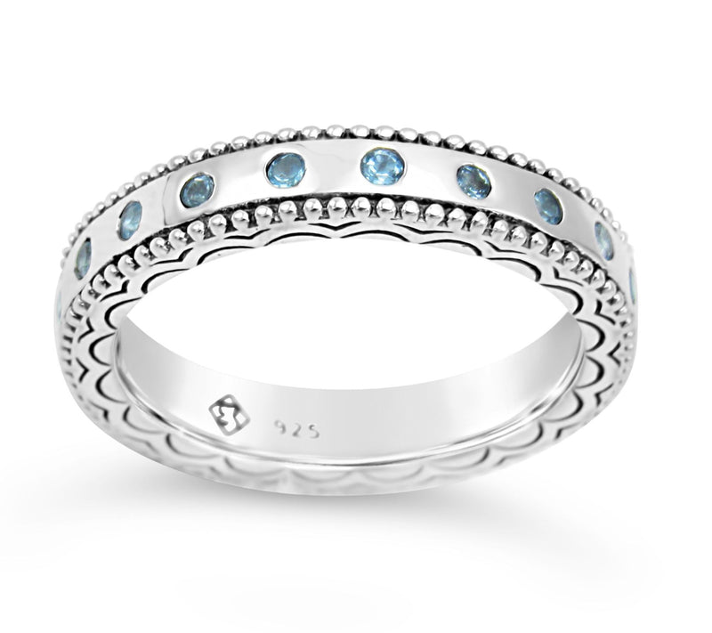 Elyse Ryan Sterling Silver Gemstone Stack Ring — View 5