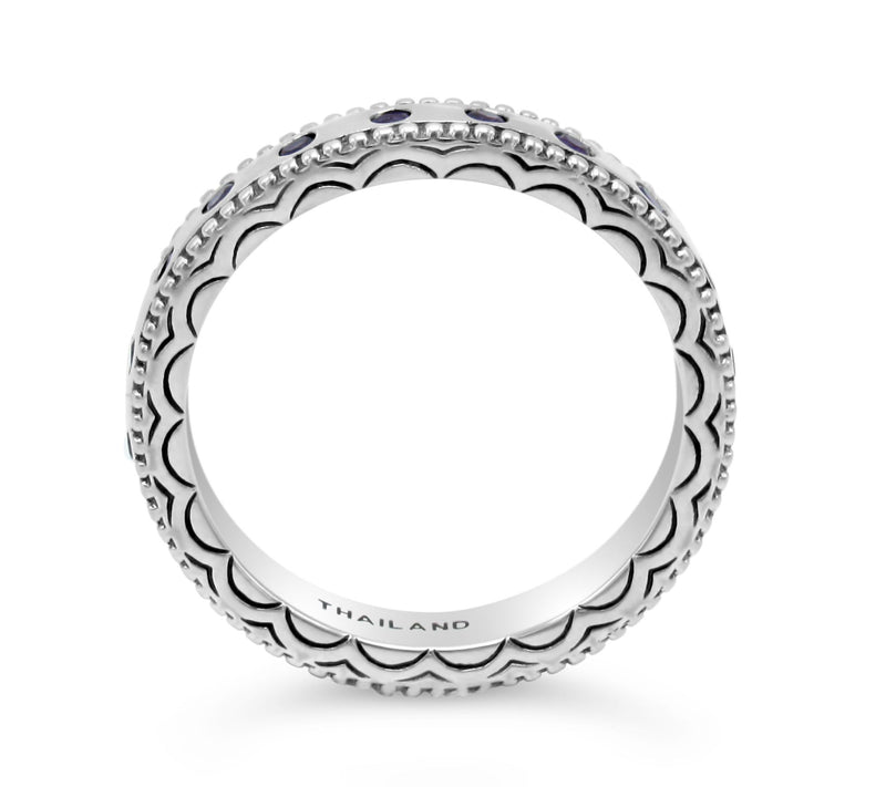 Elyse Ryan Sterling Silver Gemstone Stack Ring — View 7
