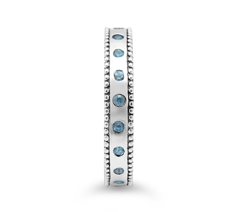 Elyse Ryan Sterling Silver Gemstone Stack Ring — View 6