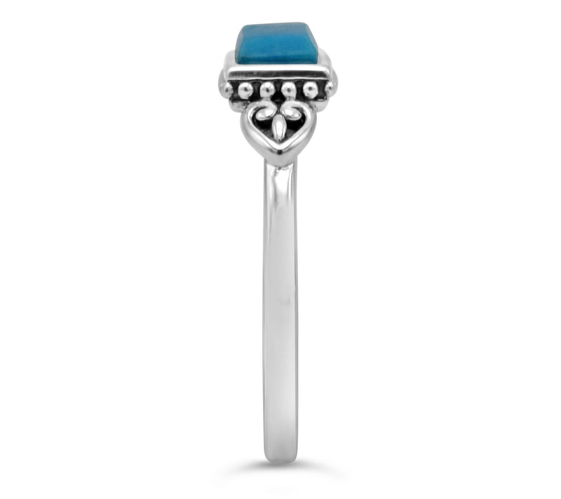 Elyse Ryan Sterling Silver Turquoise Ring — View 2