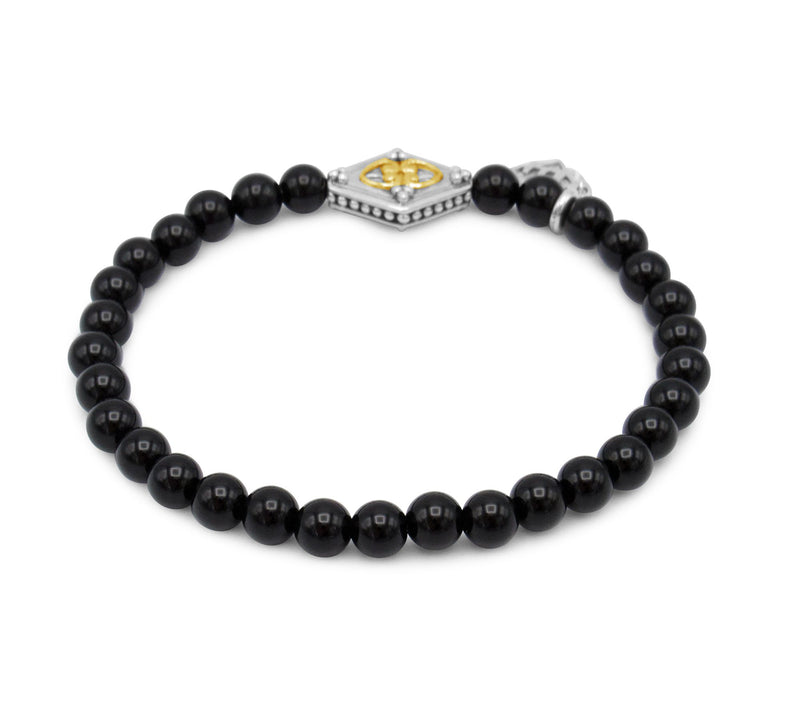 Elyse Ryan Sterling & 14K Onyx Bead Bracelet — View 2