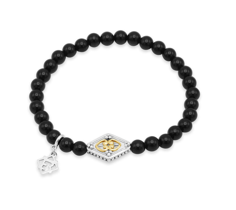 Elyse Ryan Sterling & 14K Onyx Bead Bracelet — Main view