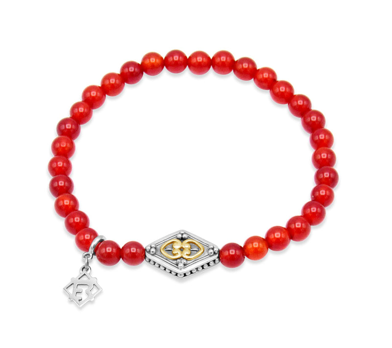 Elyse Ryan Sterling & 14K Carnelian Bead Bracel et — Main view
