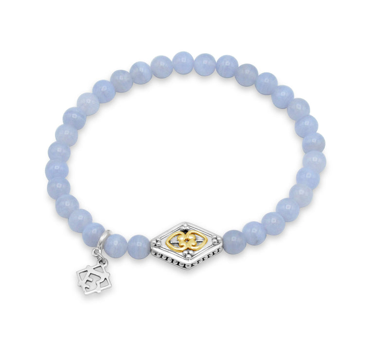 Elyse Ryan Sterling & 14K Agate Bead Bracelet — Main view