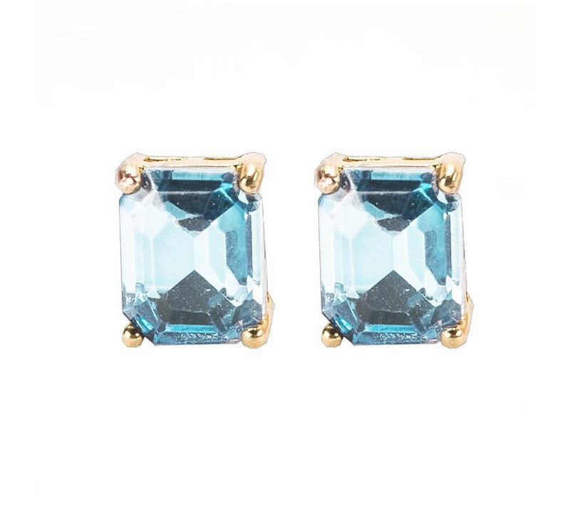 Violet & Brooks 'Everlyn' Emerald Crystal E arrings — View 15