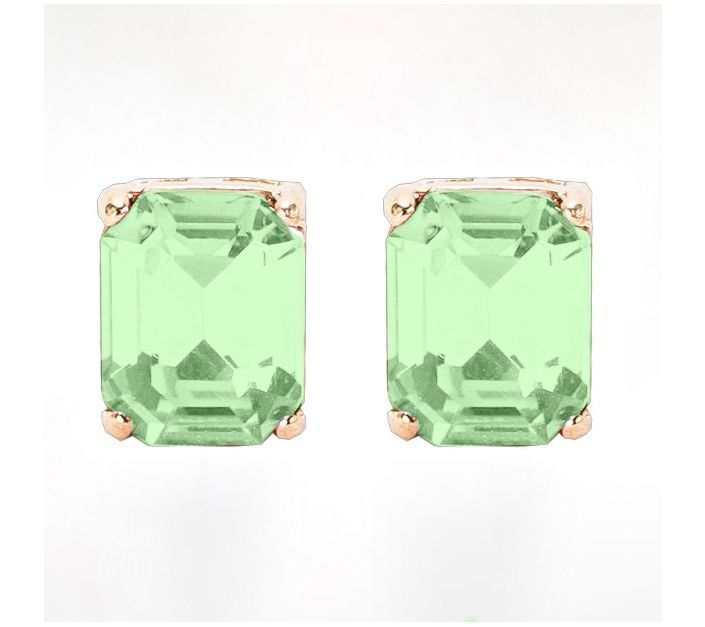 Violet & Brooks 'Everlyn' Emerald Crystal E arrings — View 19