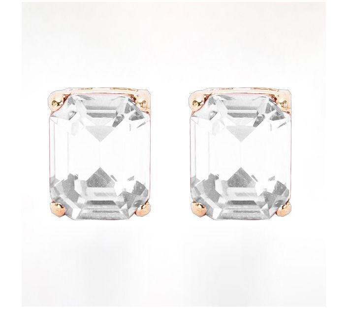 Violet & Brooks 'Everlyn' Emerald Crystal E arrings — View 13