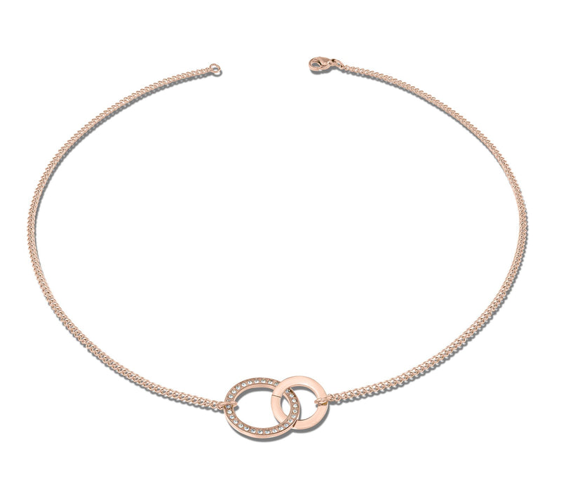 Steel by Design Open Circle Crystal Necklace — View 3