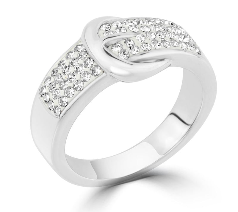 Steel by Design Crystal Buckle Ring — View 2