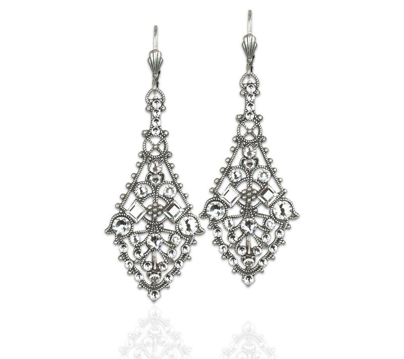 Anne Koplik Crystal Filigree StatementEarrings — Main view