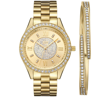 JBW Women's Mondrian 1/7 cttw Diamond 18K Plated Watch Set
