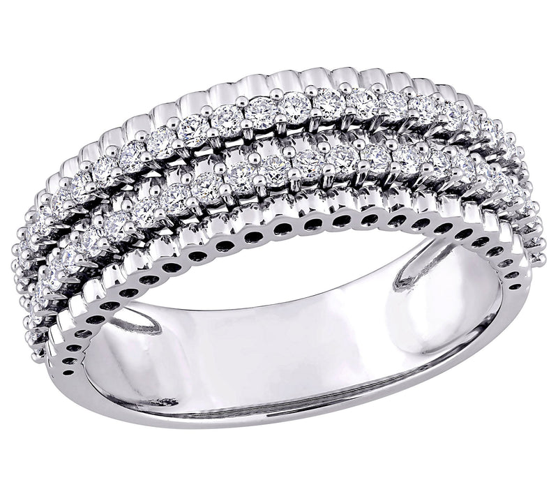 Affinity 1/2 cttw Diamond Eternity Band, 14K White Gold — Main view