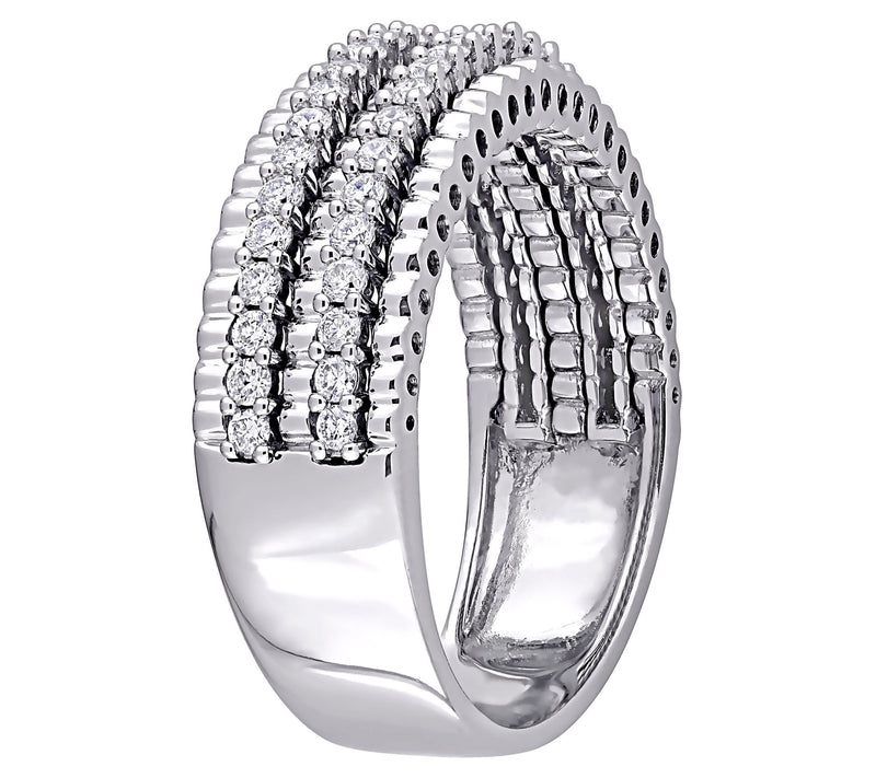 Affinity 1/2 cttw Diamond Eternity Band, 14K White Gold — View 2