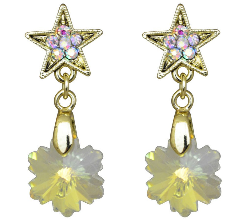 Kirks Folly Crystal Stardust Snowflake Earrings — Main view