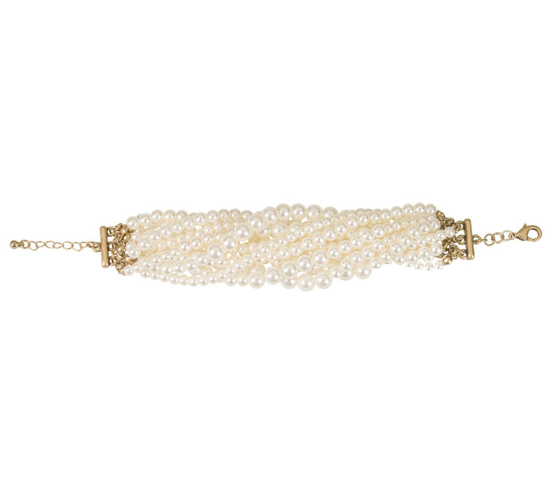 Linea by Louis Dell'Olio 11-Strand Faux Pearl Bracelet — View 5