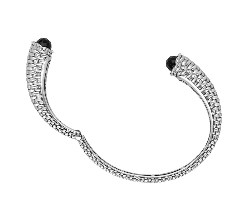 Tiffany Kay Purl Knit Onyx Tapered Cuff — View 3