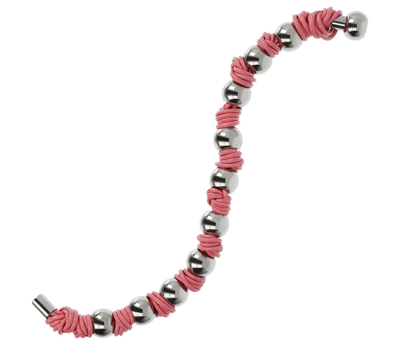 Steel By Design Polished Bead & Leather Knot Bracelet — View 8